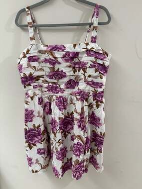 Abercrombie & Fitch Emerson Poplin Wide Strap Mini Floral Dress